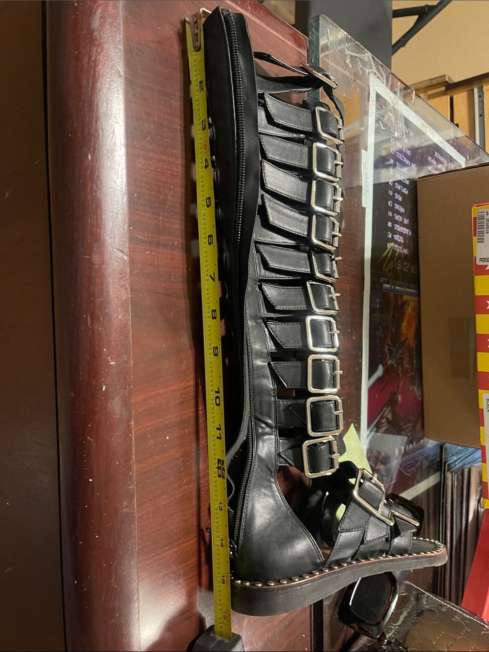 JEFFREY CAMPBELL WOMENS PERSEUS SANDALS SIZE 6 NEW NEVER WORN GLADIATOR W/BOX - Picture 5 of 5
